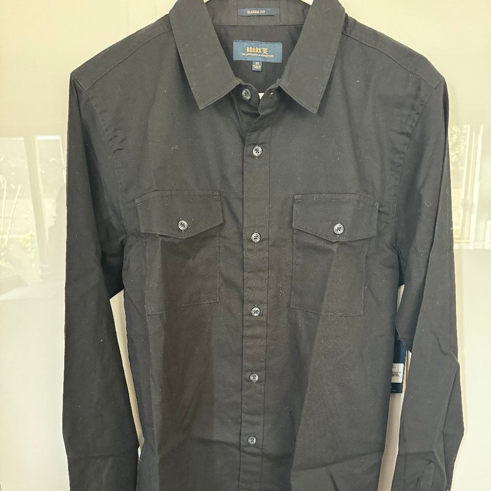 NWT ROARK Black Hebrides Lightweight Shirt Jacket
